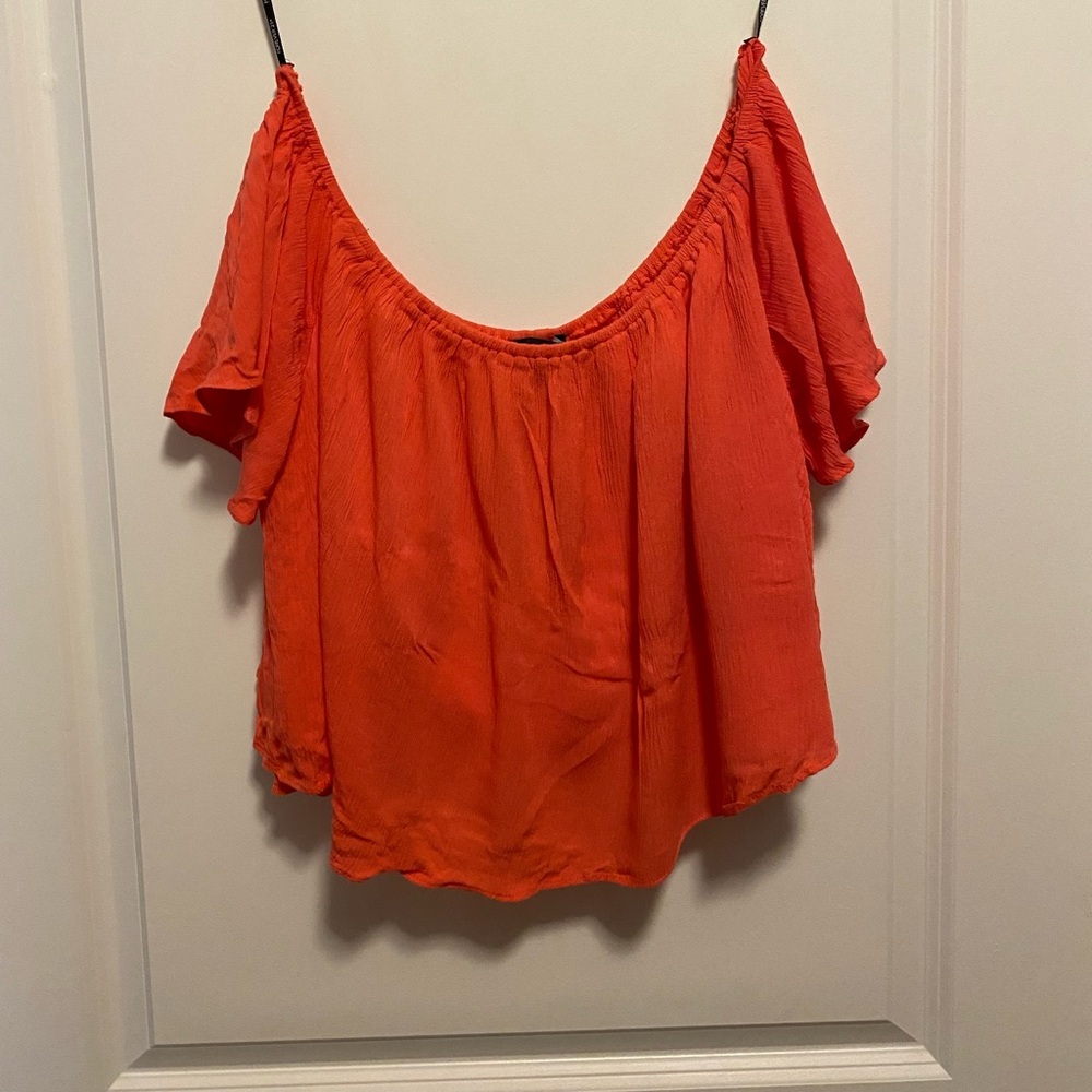 Forever 21 Bright Orange Blouse